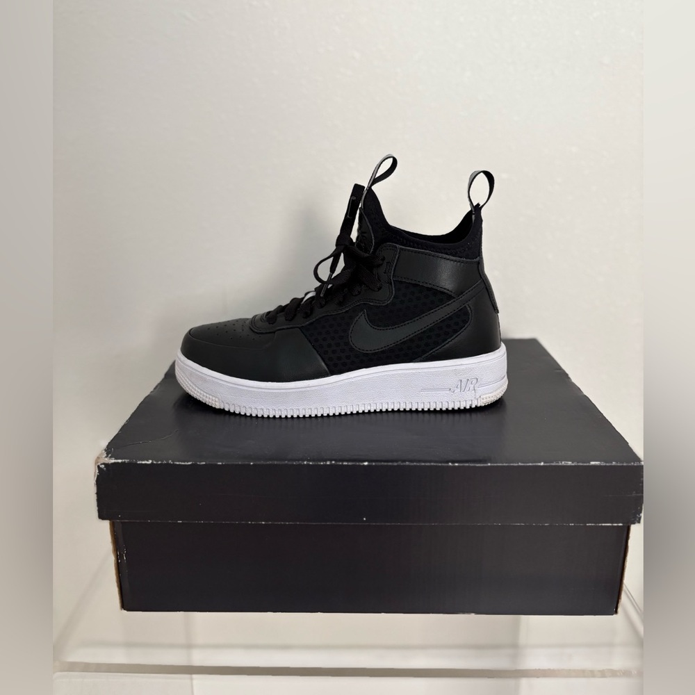Nike Black and White Air Force 1 Ultraforce Mid Sneakers